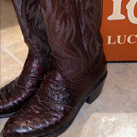Lucchese Shoes Gently Used Ostrich Mens Boots Poshmark
